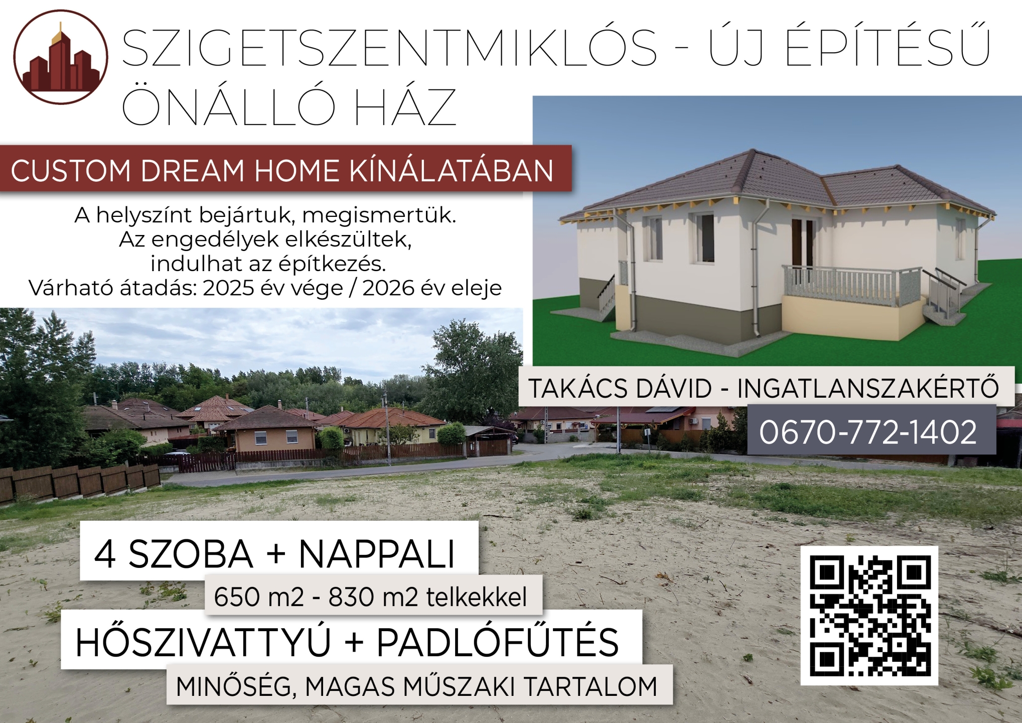  Önálló, Új Építésű családi ház Szigetszentmiklós kedvelt részén!